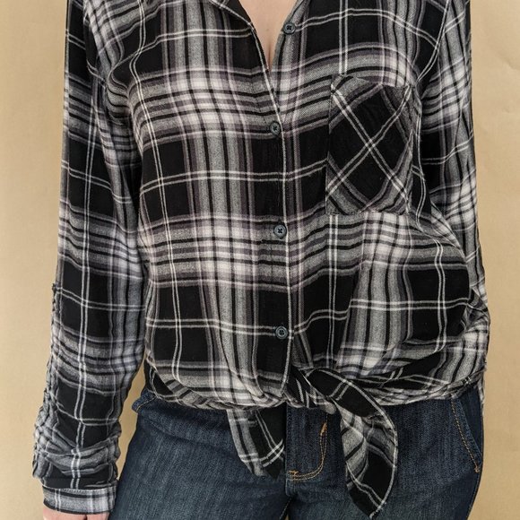 Eddie Bauer flannel, size xl. Black & grey. - Picture 1 of 13